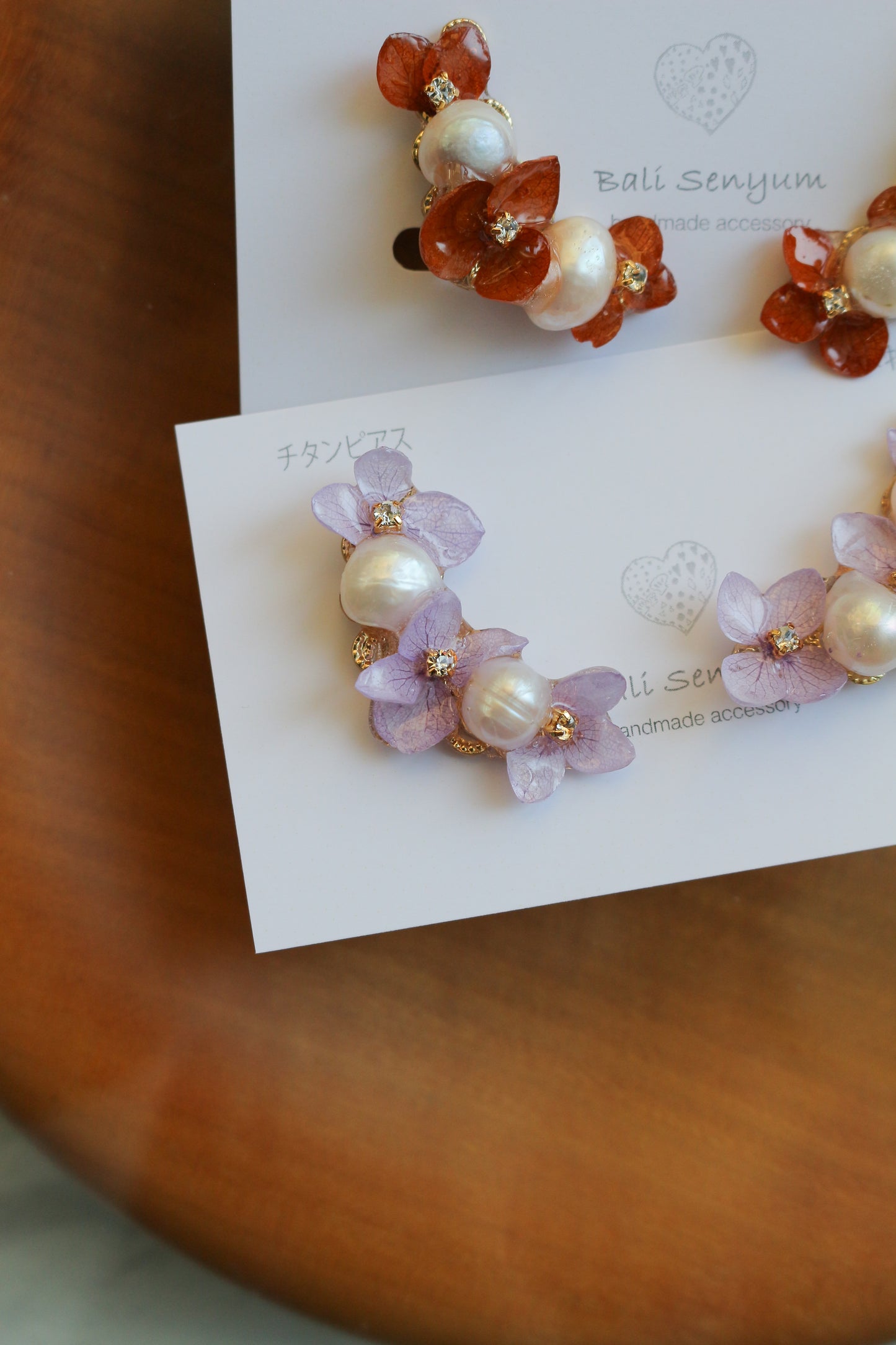 Hanayome Earrings with Pearl - 8 colors