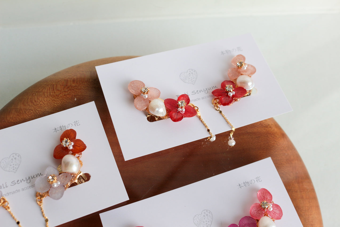 Hydrangea Pearl Flower Earring No.5 Clip-on (イヤリング)
