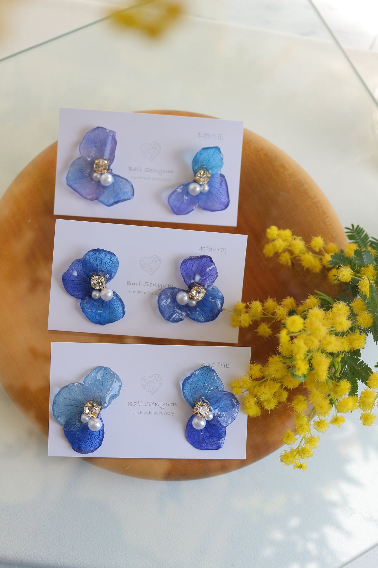 Gradation Hydrangea Wing No.104- Titanium Pierce(ピアス)