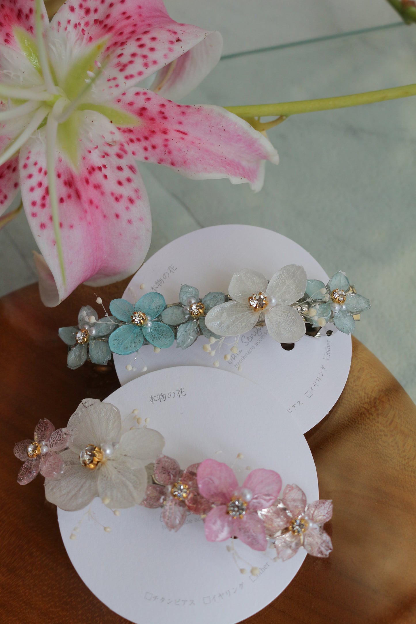 Hydrangea Hair Barrette No.34