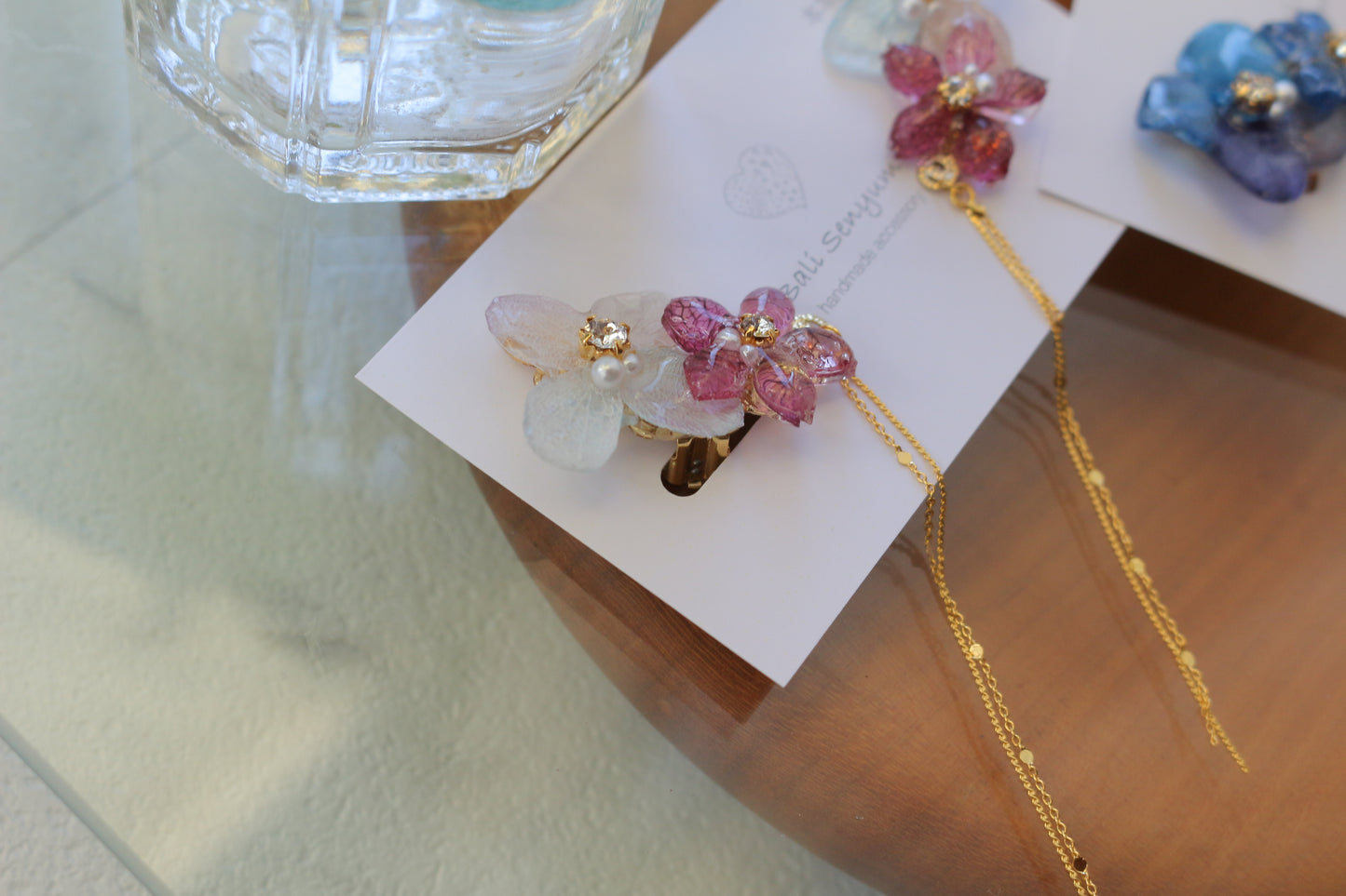 Hydrangea Flying Butterfly No.36 - Clip-on(イヤリング)