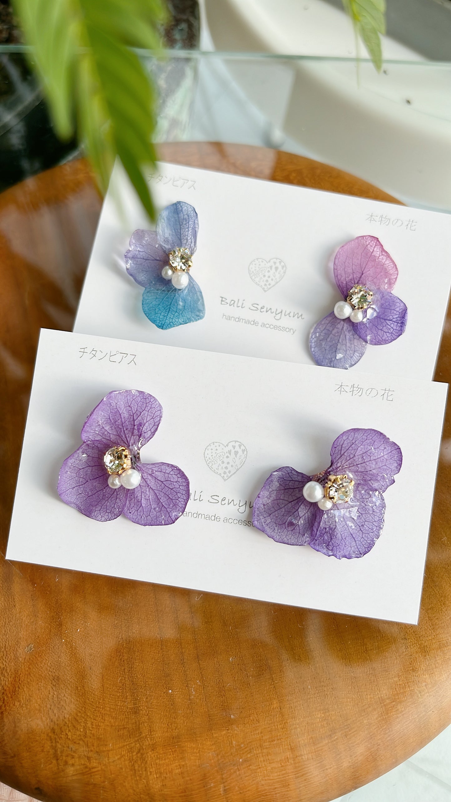 Gradation Hydrangea Wing No.80 - Titanium Pierce(ピアス)