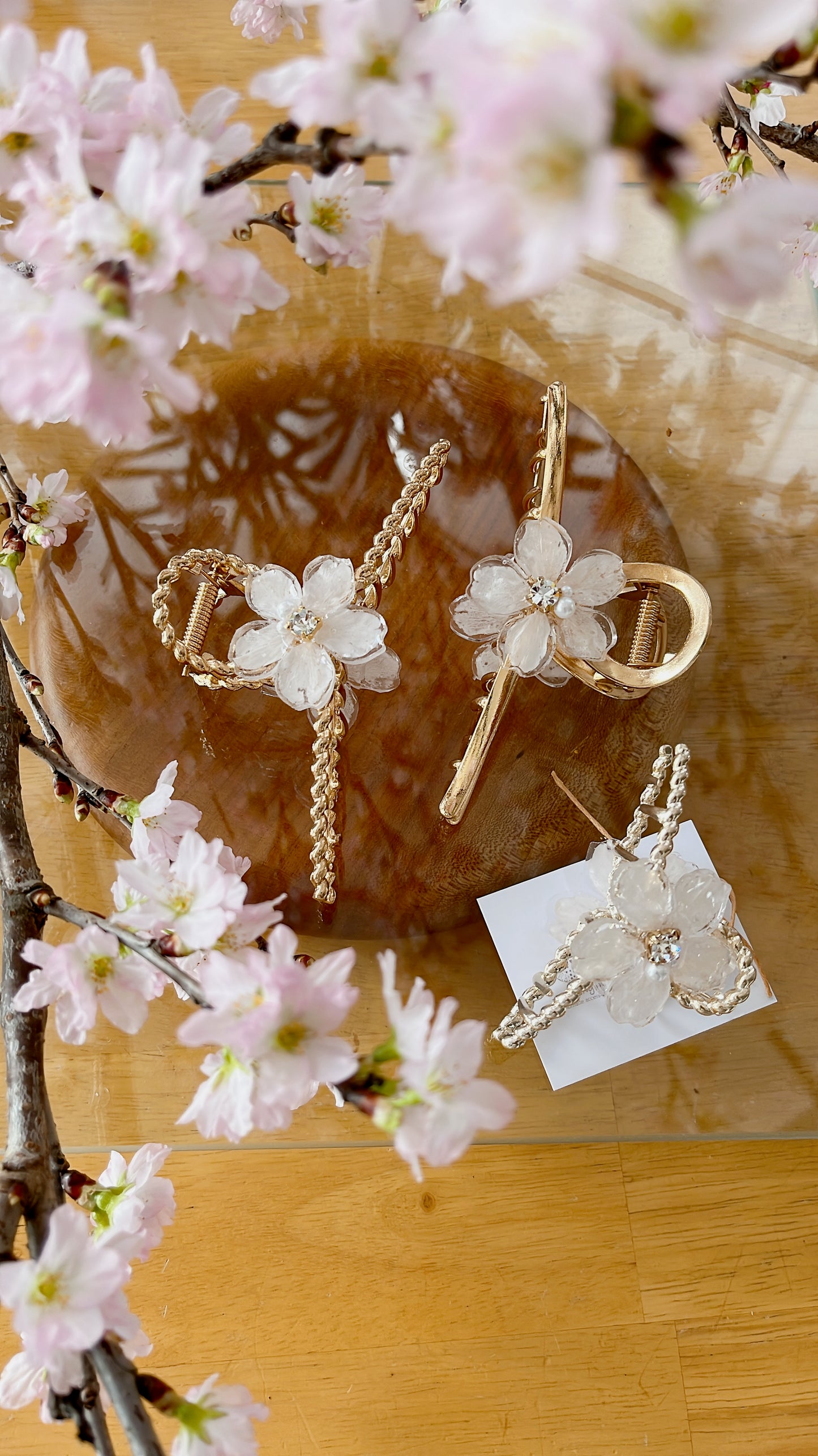 Someiyoshino Sakura Hair Clip - White Big