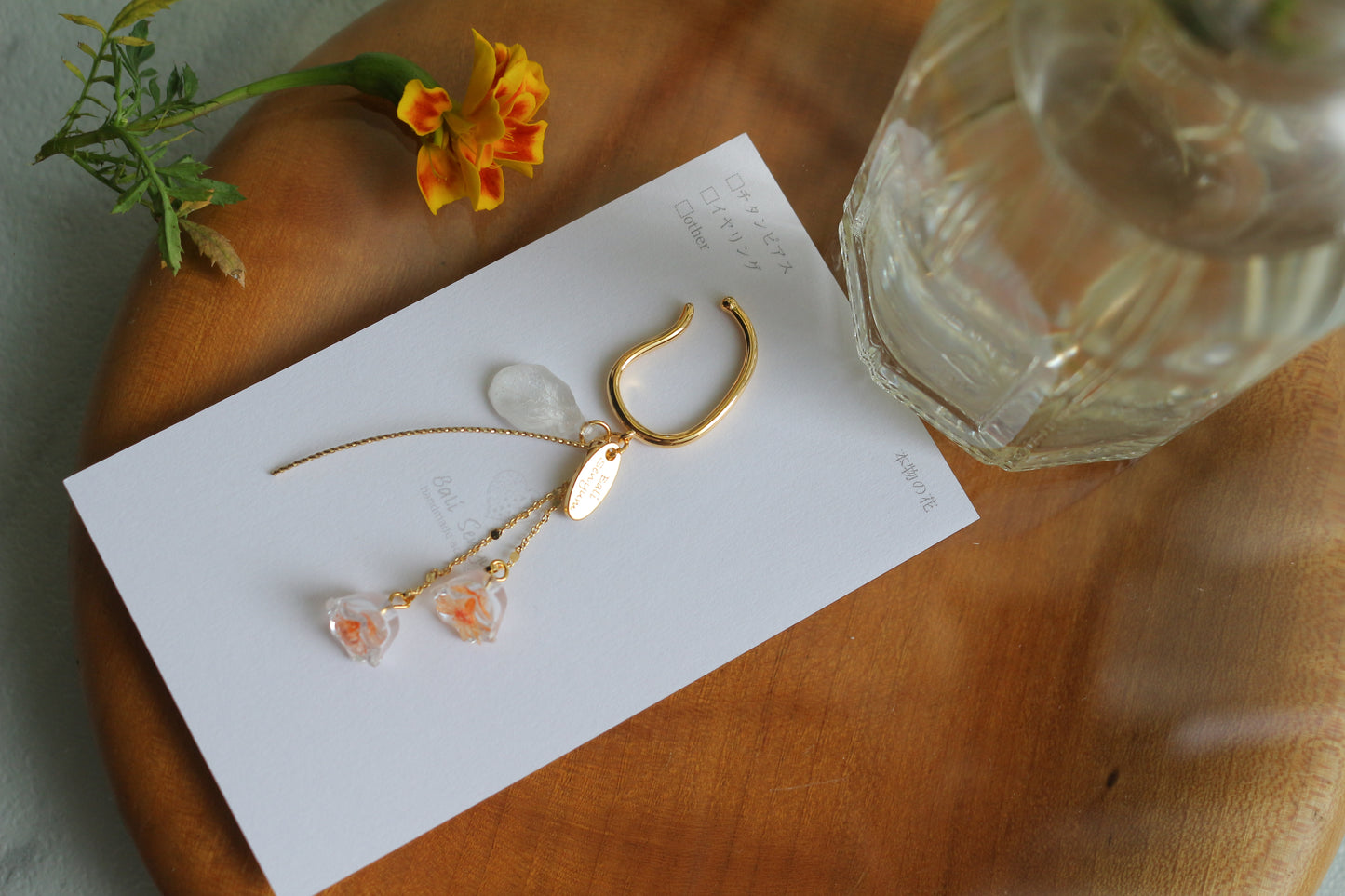 Floral Ear-cuff - 残暑の風
