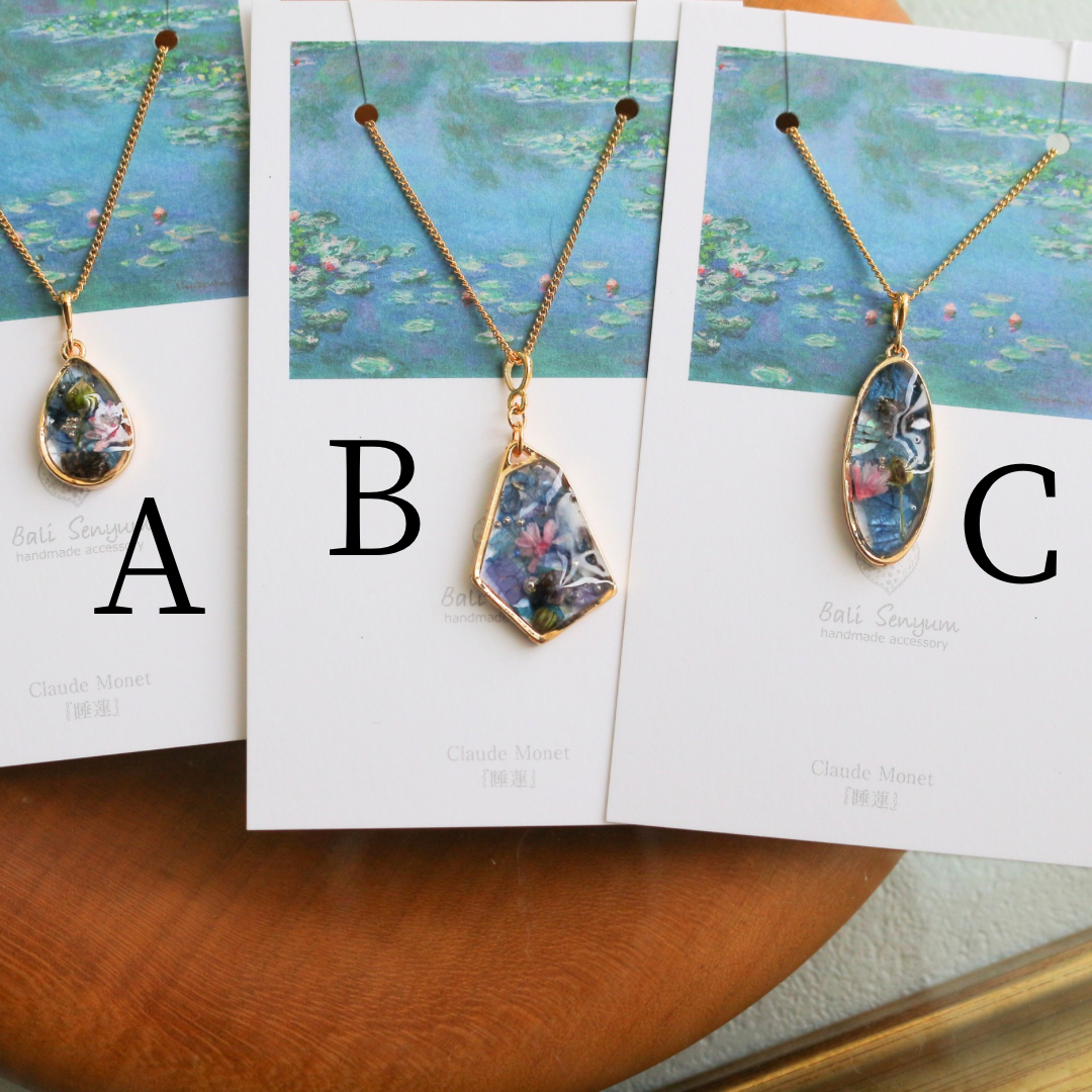 Claude Monet's Water Lilies Inspired Necklace - 睡蓮