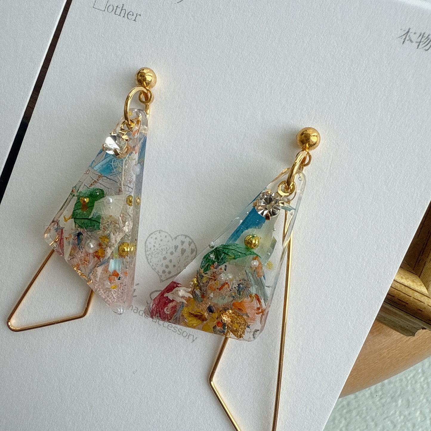 Claude Monet Woman with a Parasol Inspired Earrings - 散歩 日傘をさす女性 No.5