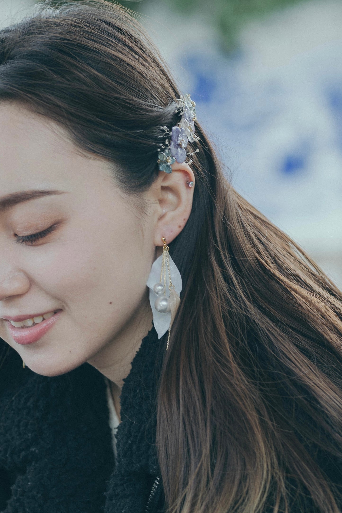 Hydrangea Hair Barrette No.13