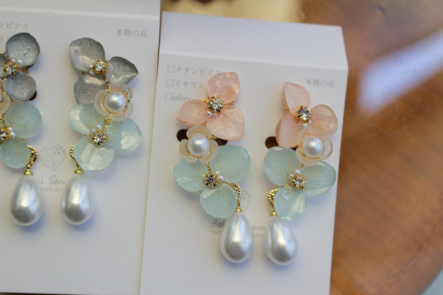 Hydrangea Path Earrings No.1 イヤリング Clip-on