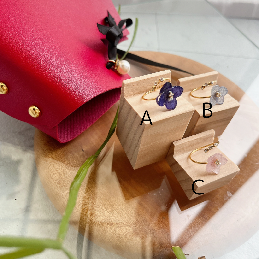 Hydrangea Three Gems NEW Ring No.12