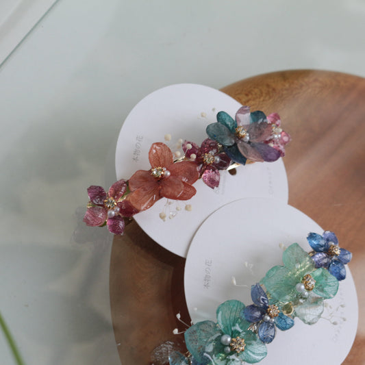 Hydrangea Hair Barrette No.42