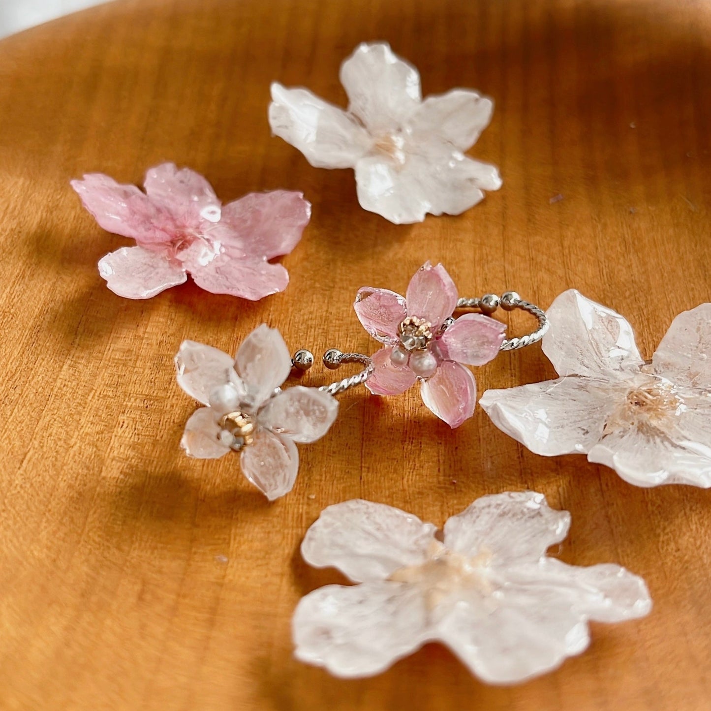 Someiyoshino Sakura Ring Silver Color #S034