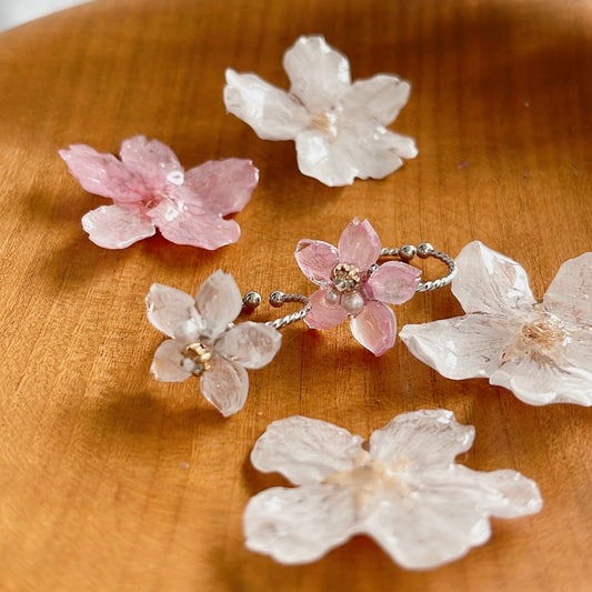 Someiyoshino Sakura Ring Silver Color #S034