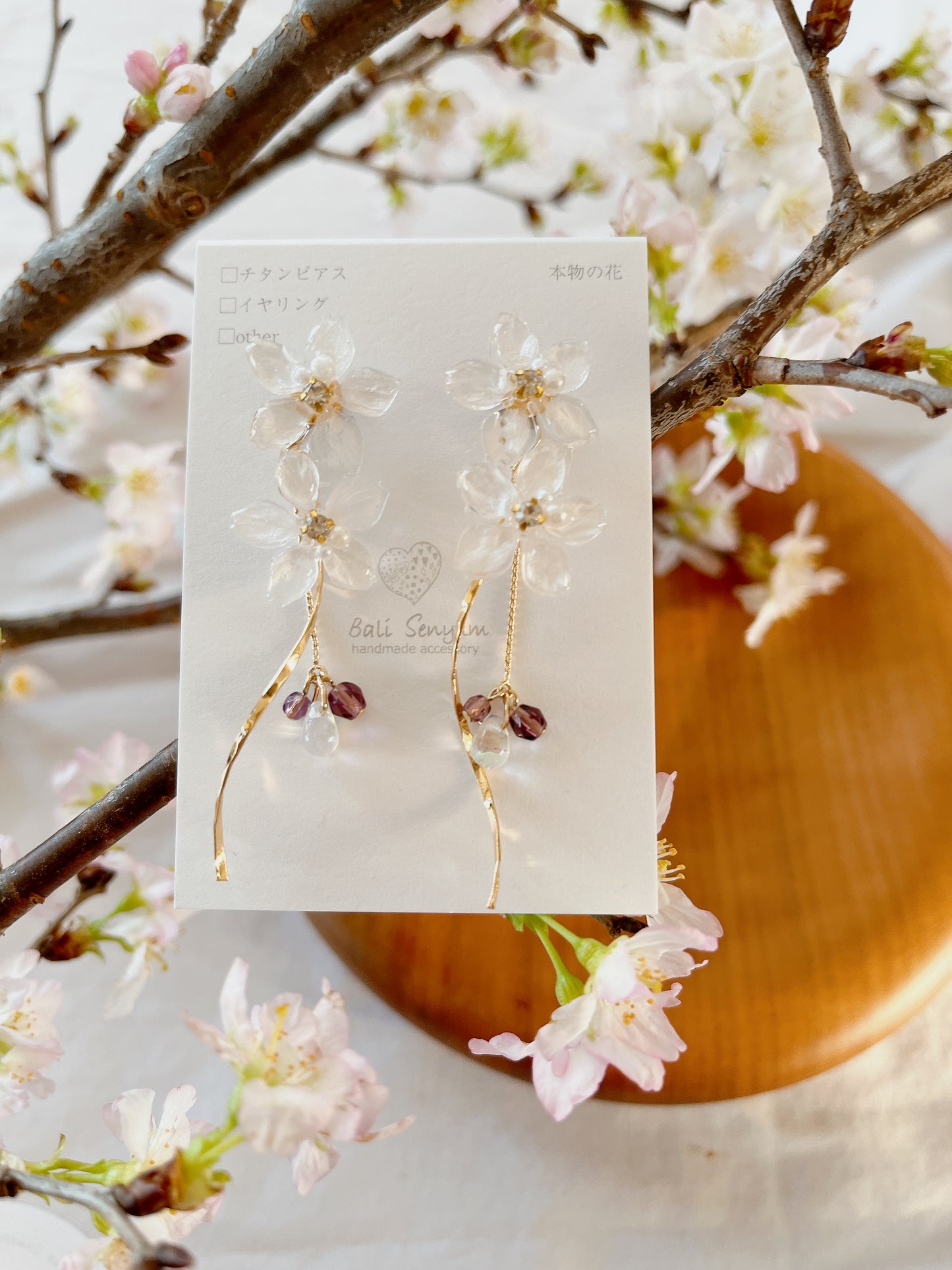 Real "Someiyoshino" Sakura Earring - No.1    #S002
