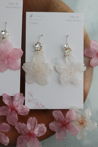 Someiyoshino Real Shape Sakura Earrings