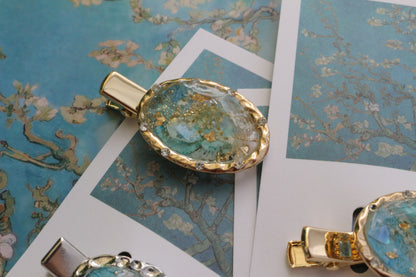 Gogh's Inspired Hair Clip - アーモンドの花