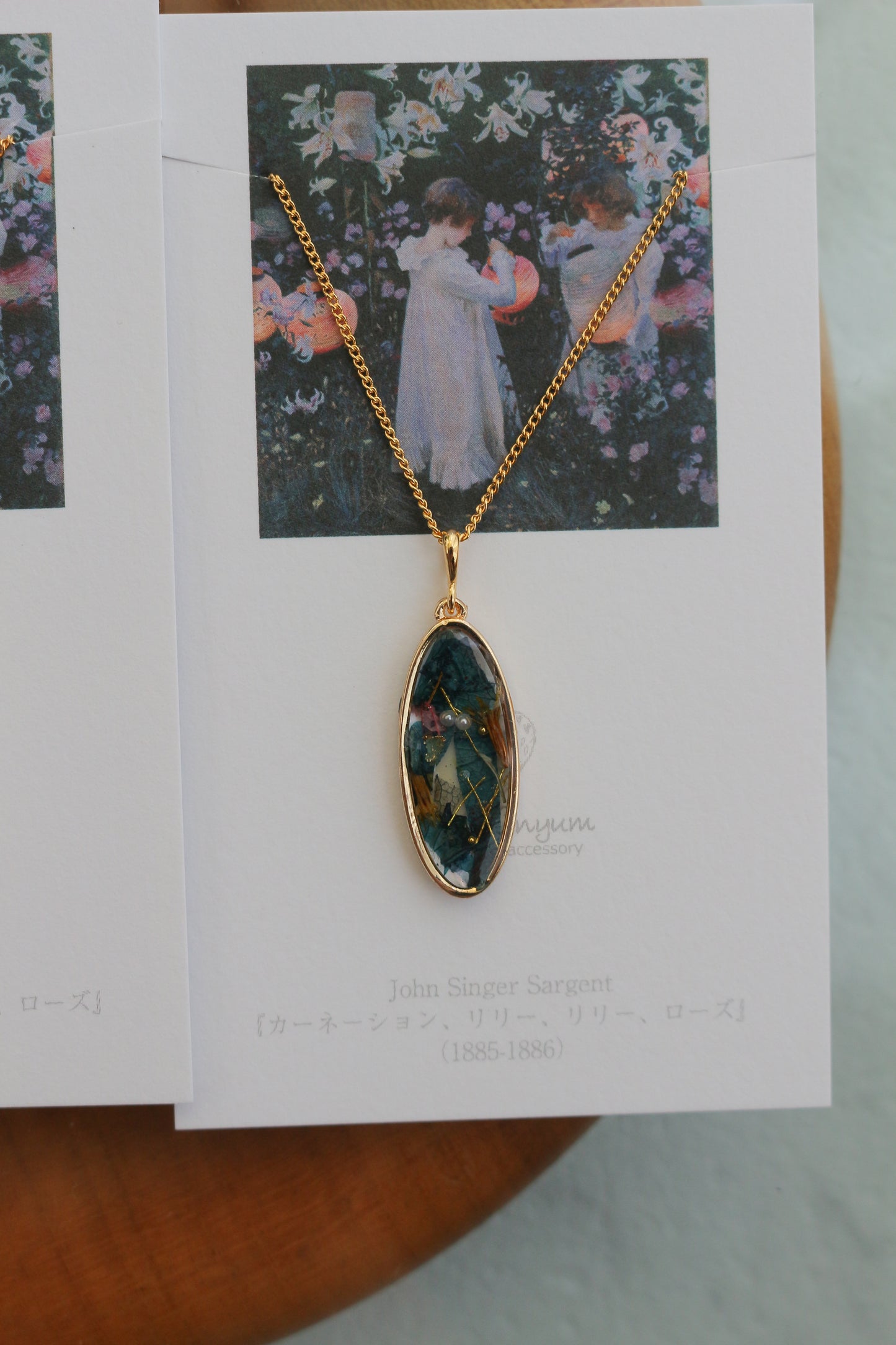 Sargent Inspired Necklace - カーネーション 、リリー、リリー、ローズ