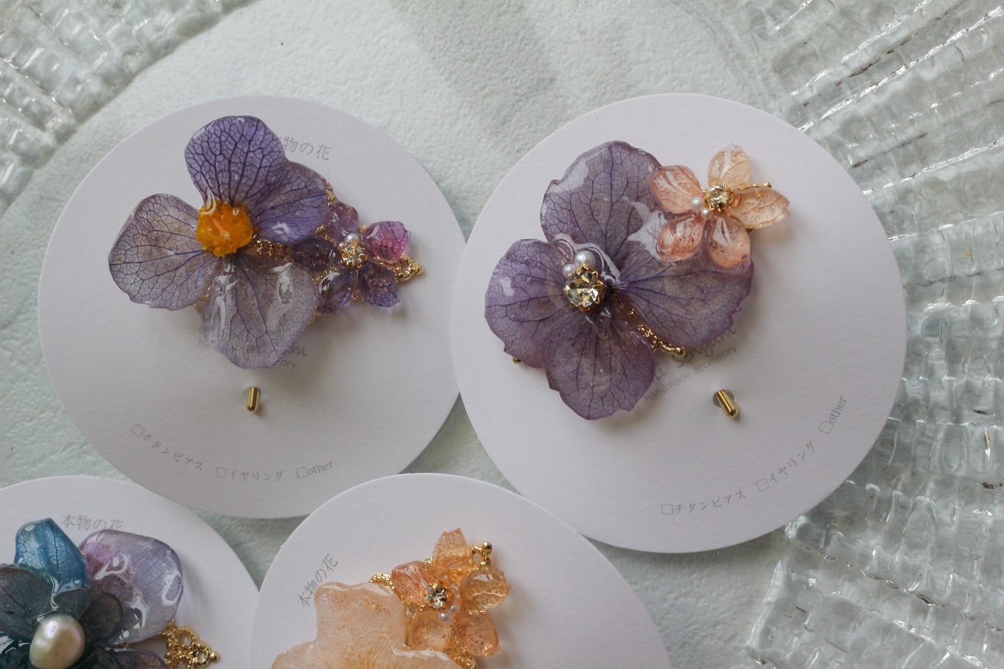 Hydrangea Flower Ponytail Hook - No.1