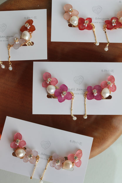 Hydrangea Pearl Flower Earring No.5 Clip-on (イヤリング)