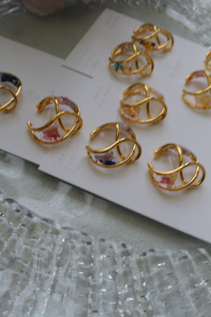 Linked Droplet Ear Cuffs (Limited item) - No.1