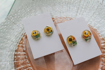 Sun Flower Earrings - 向日葵  〜 No.1 Titanium Pierce チタンピアス