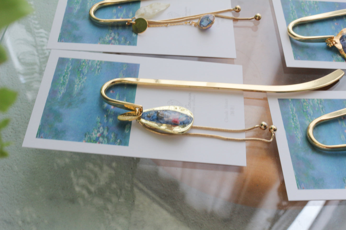 Monet Inspired Flower Book Mark睡蓮 No.2