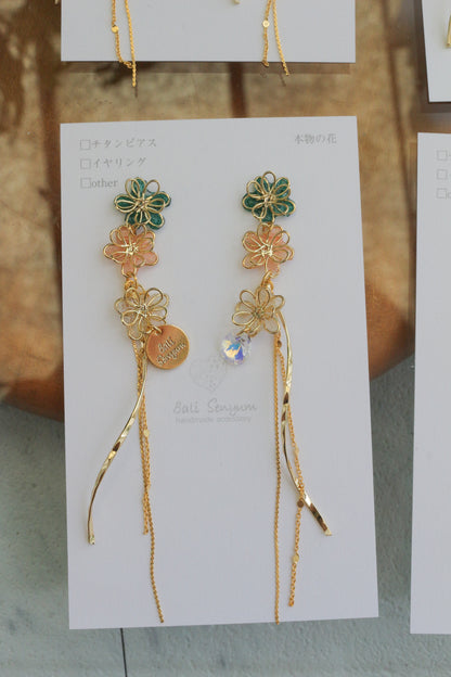 Oshikatsu Hydrangea Earrings No.2 ピアスorイヤリング