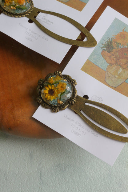 Gogh Inspired Flower Book Mark No.1 - ひまわり