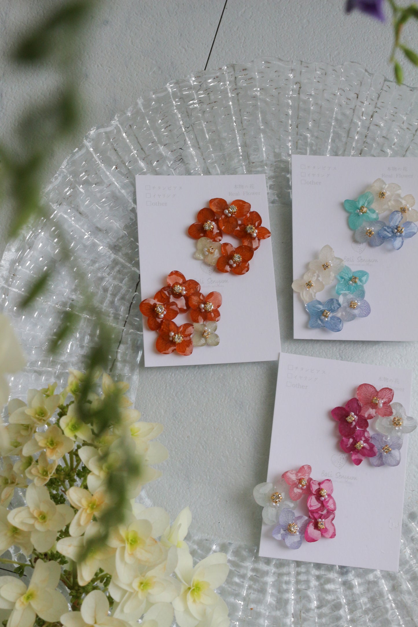 En Flower Earring 円と縁- ピアス or イヤリング　No.2