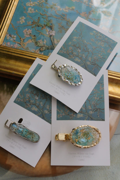 Gogh's Inspired Hair Clip - アーモンドの花