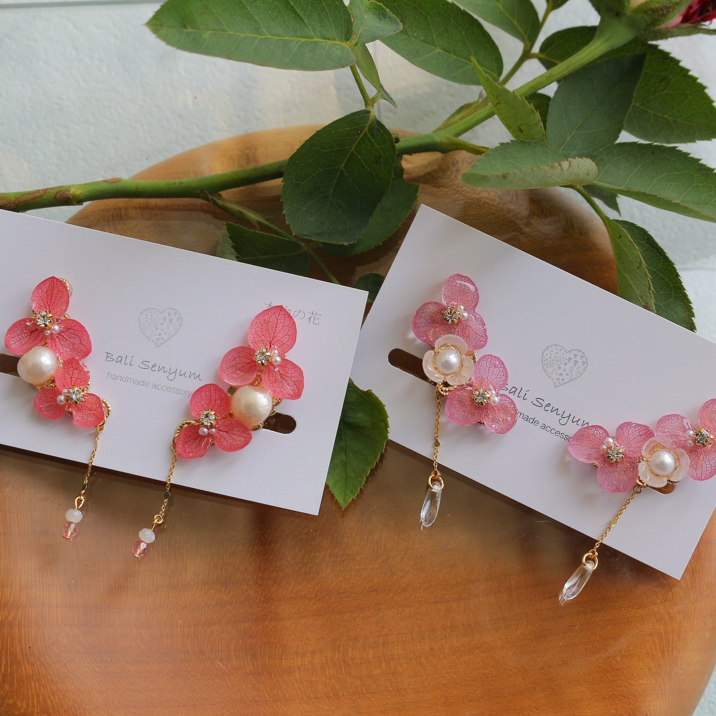 Hydrangea Pearl Flower Earring No.2- Clip-on(イヤリング）