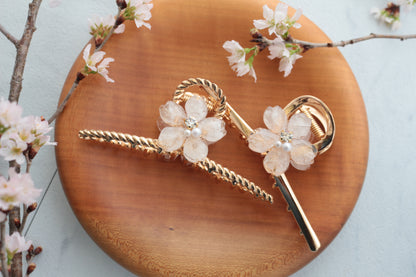 Someiyoshino Sakura Hair Clip - White Big