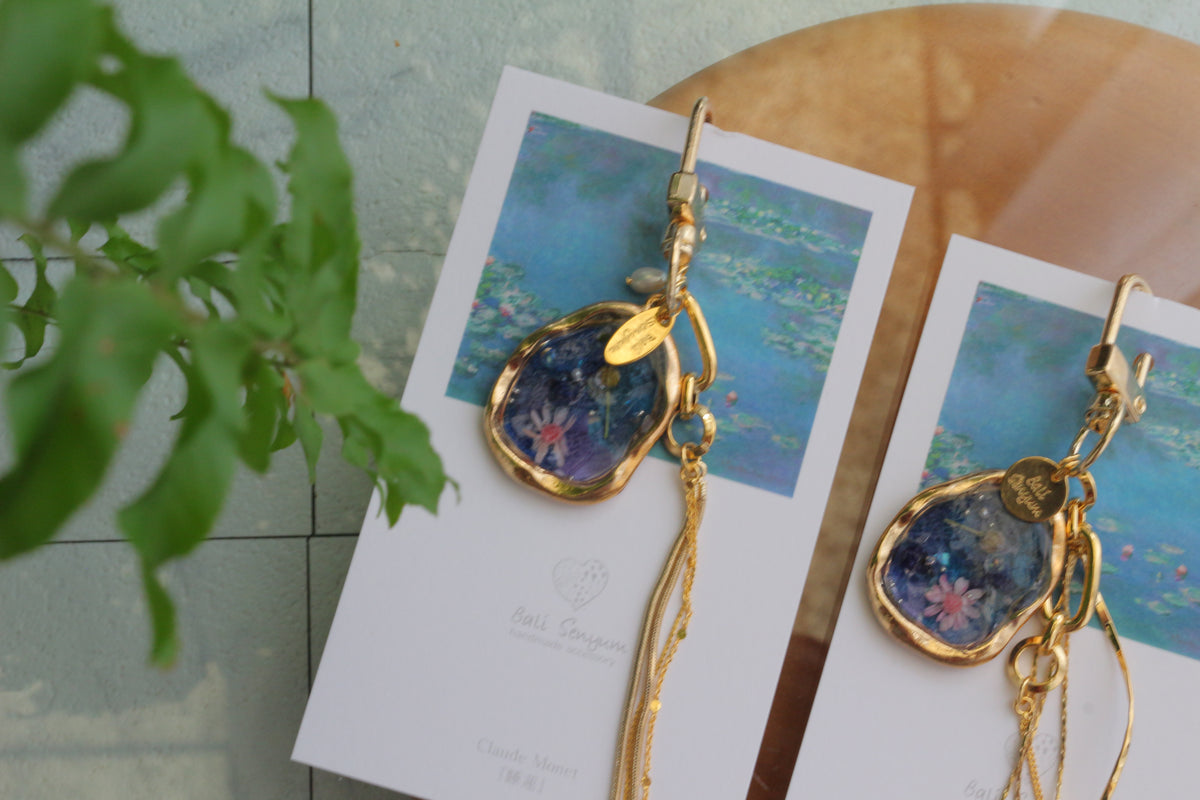 Monet Inspired Flower Bag Charm No.3 睡蓮