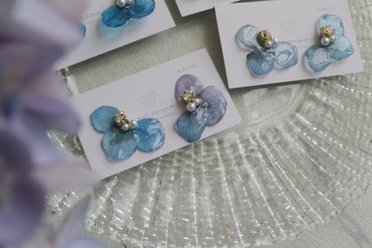 Gradation Hydrangea Wing No.146- Clip-on(イヤリング）