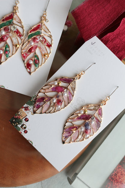 Christmas Leaf Earring