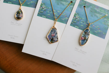 Claude Monet's Water Lilies Inspired Necklace - 睡蓮