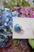 Blue Gradation & Pink Hydrangea Wing  -Titanium Pierce(ピアス）