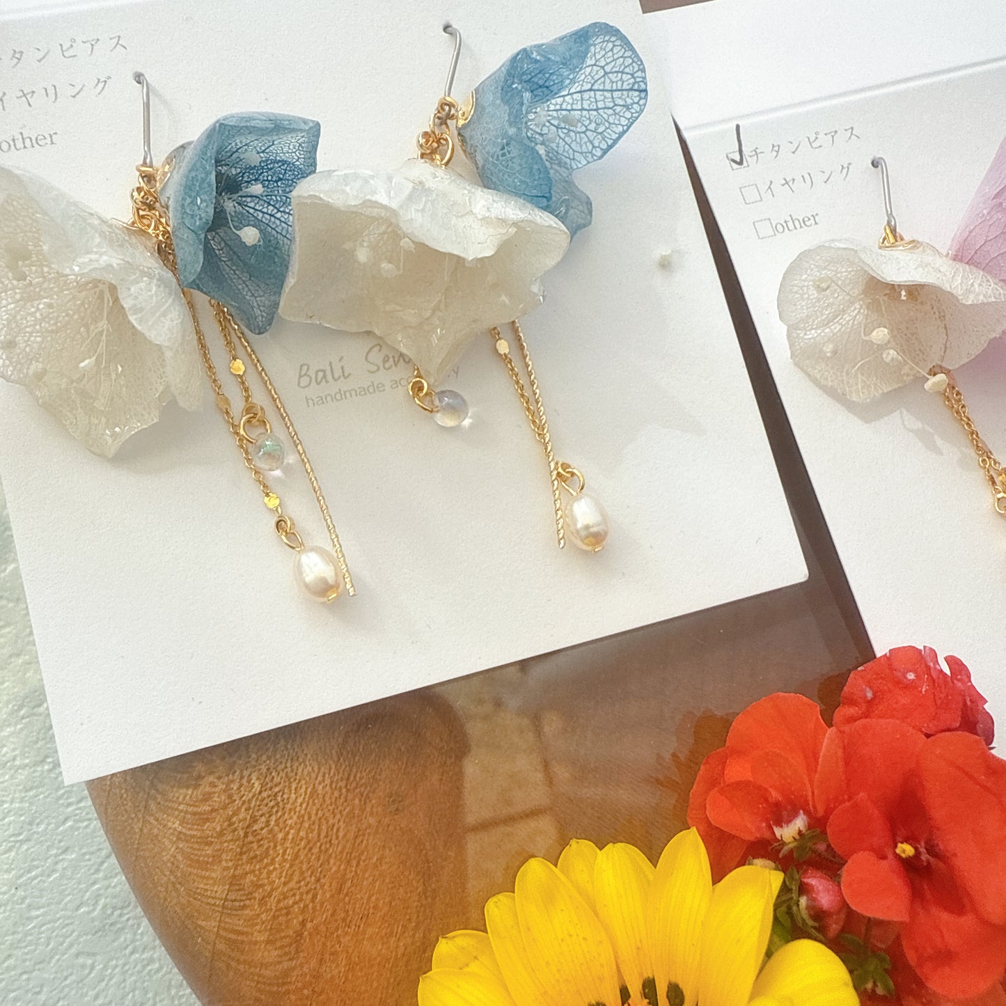 SUZUYOME2 Original Flower Earrings - No.7