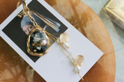 Vermeer Inspired Flower Bag Charm No.2 真珠の耳飾りの少女