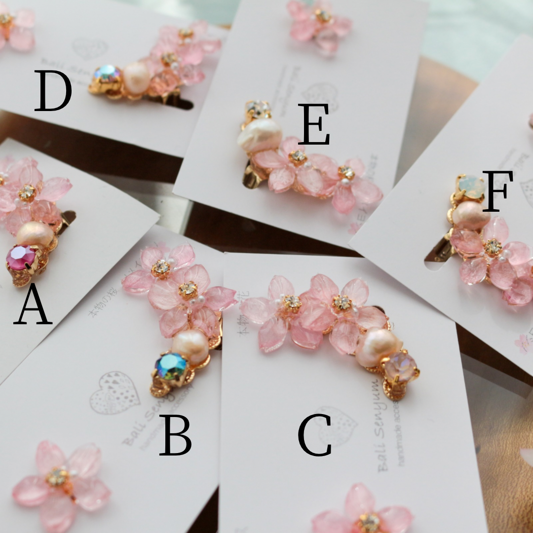 Someiyoshino Double Sakura Earring and Ear Cuff #S028