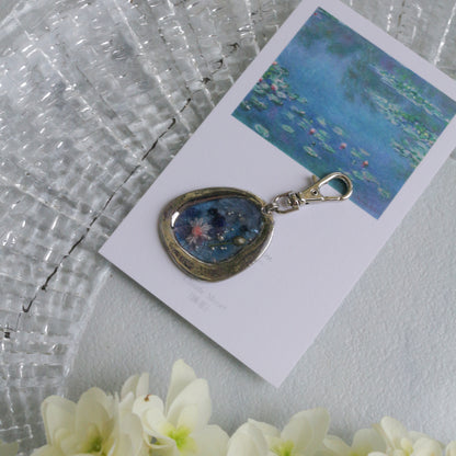 Monet Inspired Flower Key Chain No.1 睡蓮