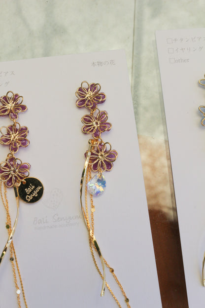 Oshikatsu Hydrangea Earrings No.3 ピアスorイヤリング
