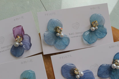 Hydrangea Wing No.145- Titanium Pierce(ピアス）