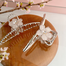 Someiyoshino Sakura Silver Color Hair Clip - White  Big