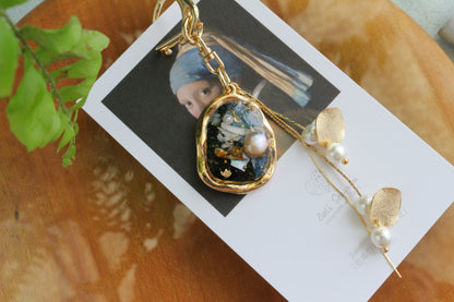 Vermeer Inspired Flower Bag Charm No.2 真珠の耳飾りの少女