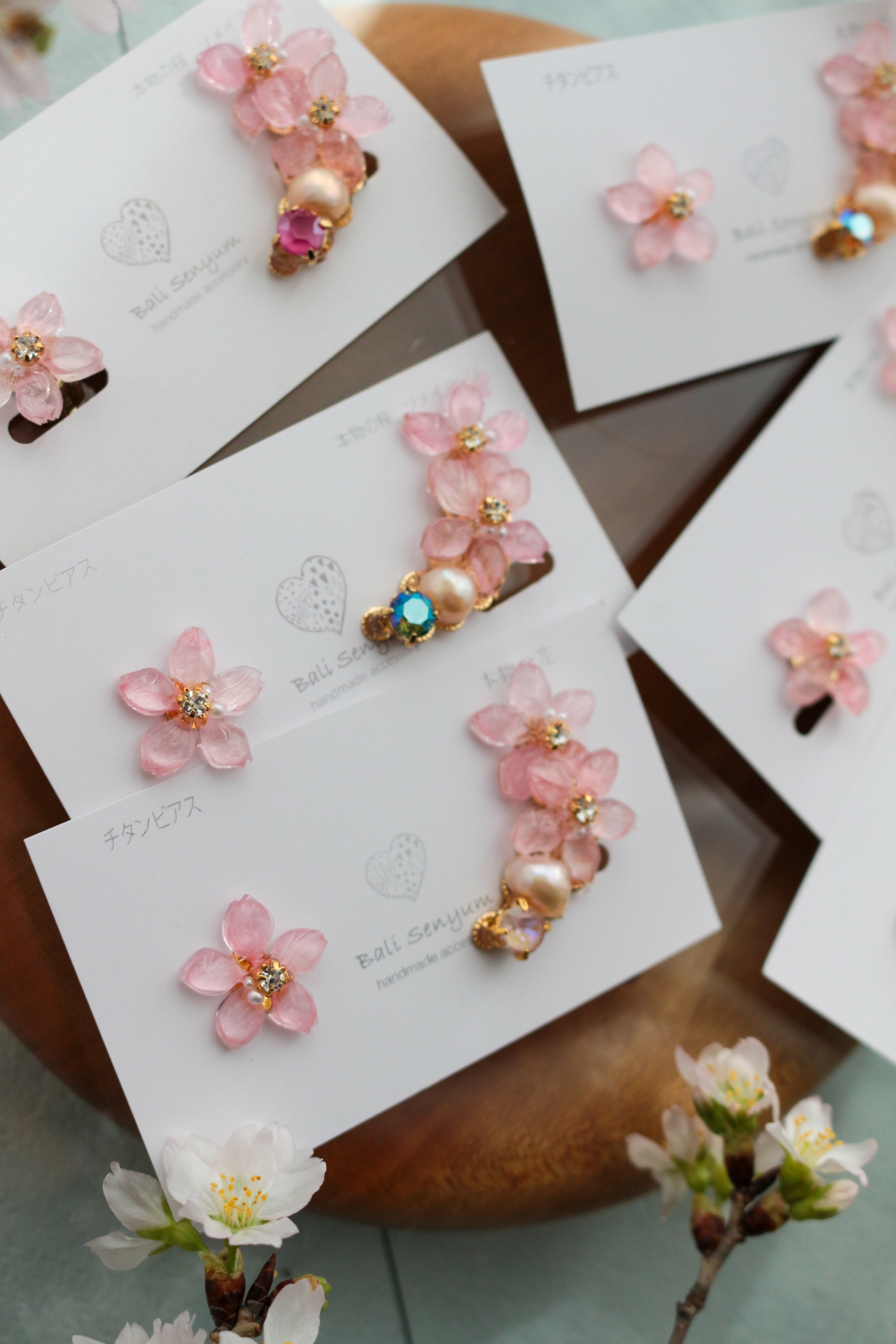 Someiyoshino Sakura Earring | Real Flowers | BaliSenyum Japan
