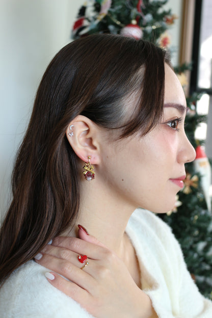 Christmas Gift Earring - White  Christmas #24