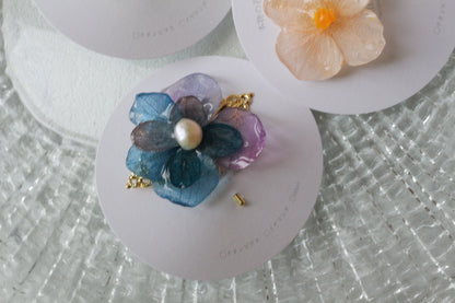 Hydrangea Flower Ponytail Hook - No.1