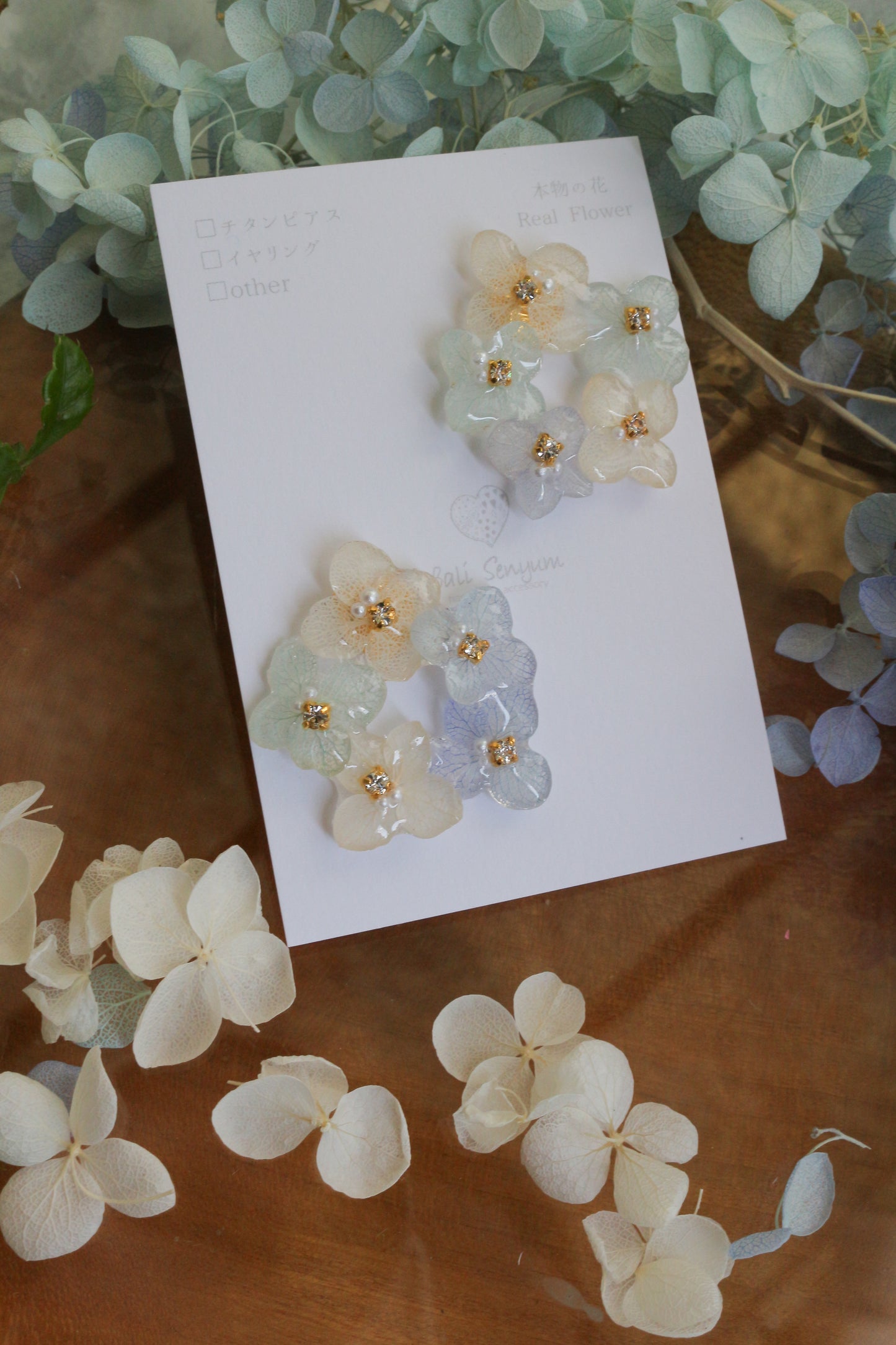 En Flower Earring 円と縁- Titanium Pierce(チタンピアス ）No.1