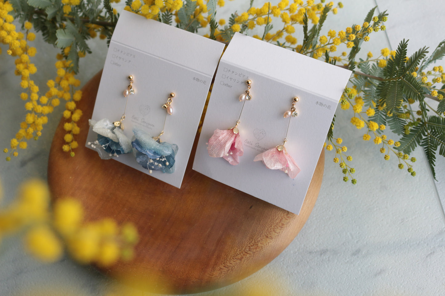 Flower Skirt Earrings - No.4 ピアスorイヤリング