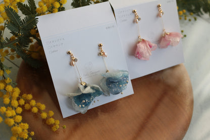 Flower Skirt Earrings - No.4 ピアスorイヤリング